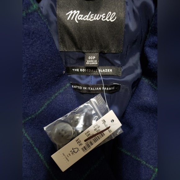 Madewell $248 Petite Rosedale Blazer in Plaid Size Petite 00  NN189 - Picture 8 of 11